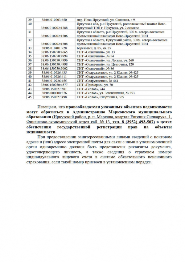 Сообщение о проведении мероприятий по выявлению правообладателей ранее учтенных объектов недвижимости 
